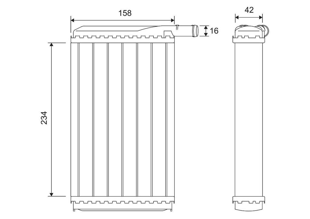 Radiateur de chauffage VALEO ref. 812034
